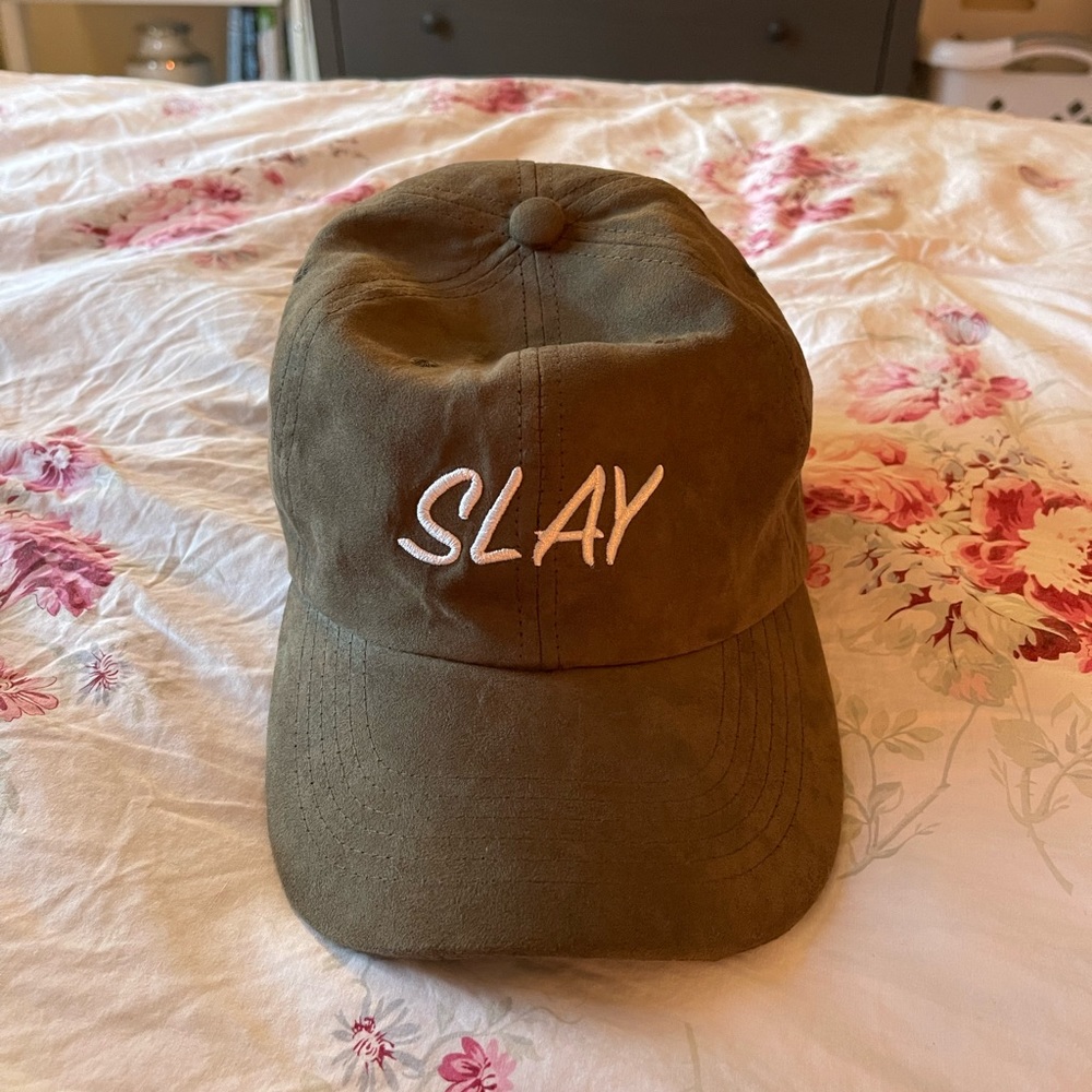 Torrid Green Suede Slay Baseball Cap / Dad Hat